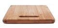 Brown cutting bamboo board used for cooking.