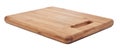Brown cutting bamboo board used for cooking.