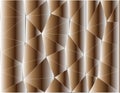 Brown 3 D triangles. Brown and silver decoration. Special illustration, nice background.