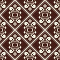Brown damask pattern Royalty Free Stock Photo