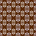 Brown damask pattern Royalty Free Stock Photo