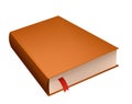 Brown diary book with red bookmark Royalty Free Stock Photo