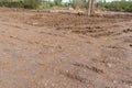 Brown dirt on construction site Royalty Free Stock Photo