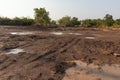 Brown dirt on construction site Royalty Free Stock Photo