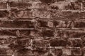 Brown dirty grunge brick wall texture background. Close up the texture. High resolution of brown bricks texture. Royalty Free Stock Photo