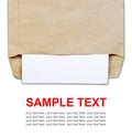 Brown document envelope with paper