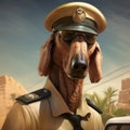 Surreal Dog In Uniform: Photorealistic Illustrations With A Caricature Twist