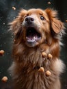 Brown Dog With Food Stains on Its Face.