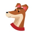 Brown dog icon cartoon isolated Royalty Free Stock Photo