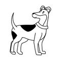 Brown dog icon cartoon isolated Royalty Free Stock Photo