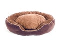 Brown dogbed on white