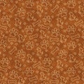 Brown Doggy Tile Pattern Repeat Background