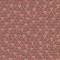 Brown doodle pattern. Hand drawn seamless background.