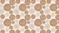 Brown Dotted Concentric Circles Pattern Background Royalty Free Stock Photo