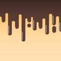 Brown dripping ice cream concept abstract background