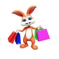 Brown Easter bunny with bags