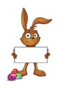 Brown Easter Rabbit Character