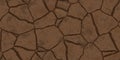 Brown ecology terrain backdrop. Summer desert cracks surface. Hot grunge weather climate pattern. Cracked ground texture. Dry land Royalty Free Stock Photo