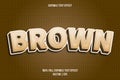 Brown editable text effect comic style Royalty Free Stock Photo