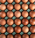 Brown egg carton close up Royalty Free Stock Photo