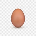 Brown egg. Chicken egg Easter symbol. Vector illustration isolated on transparent background Royalty Free Stock Photo