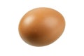 Brown Egg isolated on a white background with copy space Royalty Free Stock Photo