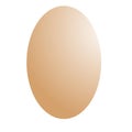 Brown egg isolated. White background. Vector illustration Royalty Free Stock Photo