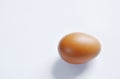 Brown egg shell on white background Royalty Free Stock Photo