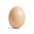 Brown egg on a white background, with a smooth surface and subtle speckling. The egg Royalty Free Stock Photo