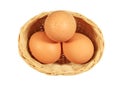 Brown eggs in basket Royalty Free Stock Photo