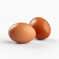 Hyperrealistic Eggs On White Background - 3d Illustration