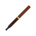 Brown electronic cigarette icon, flat style