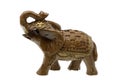 Brown Elephant Figurine on white