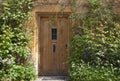 Brown entrance doors to an english house