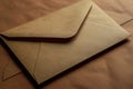 a brown envelope on a brown surface