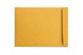 Brown envelope front isolated on white background with clipping path. top view. Document envelope Royalty Free Stock Photo