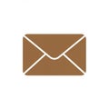 Brown envelope icon centered on a white background. The envelope is stylized with Royalty Free Stock Photo
