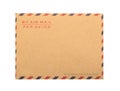 Brown Envelope isolated. close up Royalty Free Stock Photo