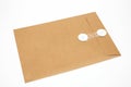 Brown Envelope isolated white. Royalty Free Stock Photo