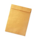 Brown envelope isolated on white background Royalty Free Stock Photo