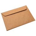 Brown envelope isolated on white background Royalty Free Stock Photo