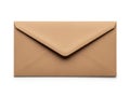 Brown envelope isolated on white background Royalty Free Stock Photo