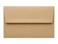 Brown envelope isolated on white background Royalty Free Stock Photo