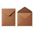 Brown envelopes isolated on white background Royalty Free Stock Photo