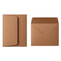 Brown envelopes isolated on white background Royalty Free Stock Photo