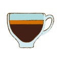 Brown espresso glass icon design