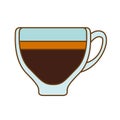 Brown espresso glass icon design