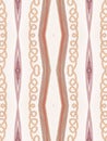 Brown Ethnic Pattern. Abstract Ikat Ornament.