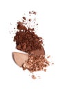 Brown eye shadow crushed sample Royalty Free Stock Photo