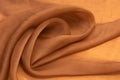 Brown fabric background silk, satin or organza Royalty Free Stock Photo